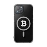 Clear Magnetic Phone Case — Bitcoin Logo MagSafe-Compatible Protective Cover crypto phone case for iPhone and Samsung