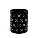 XRP Logo Zwart Mok — Crypto Pattern Keramische Mok (11oz, 15oz) crypto mok en blockchain drinkfles