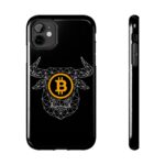 Bitcoin Bull Tough Phone Case — Crypto Bull Geometric Design crypto phone case for iPhone and Samsung