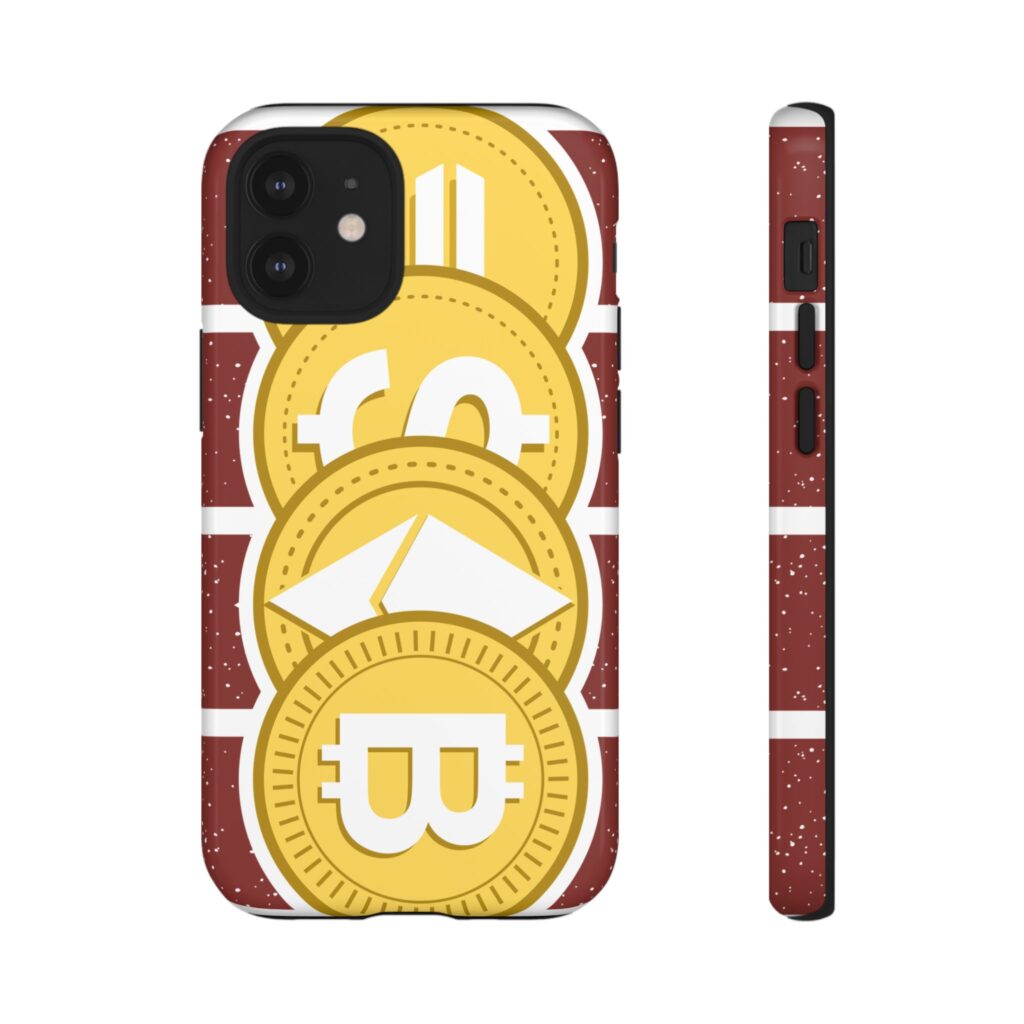 Cryptocurrency Coin Stack Phone Case — Bitcoin & Ethereum Design crypto phone case for iPhone and Samsung