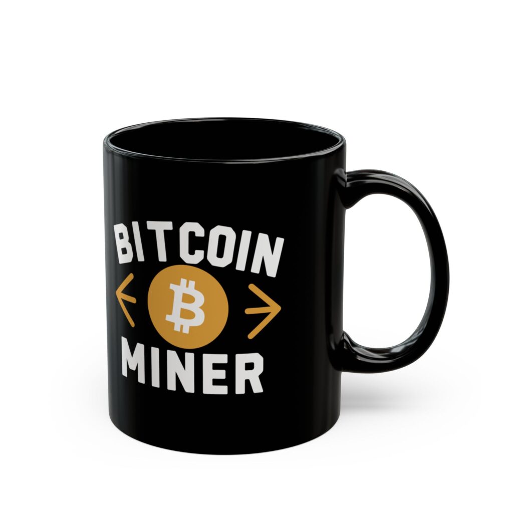 Bitcoin Miner Mok — Zwart Crypto Mok (11oz & 15oz) crypto mok en blockchain drinkfles