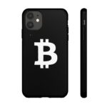 Bitcoin Logo Robuust telefoonhoesje — Zwart Cryptocurrency Protective Cover crypto Telefoonhoesje voor iPhone en Samsung