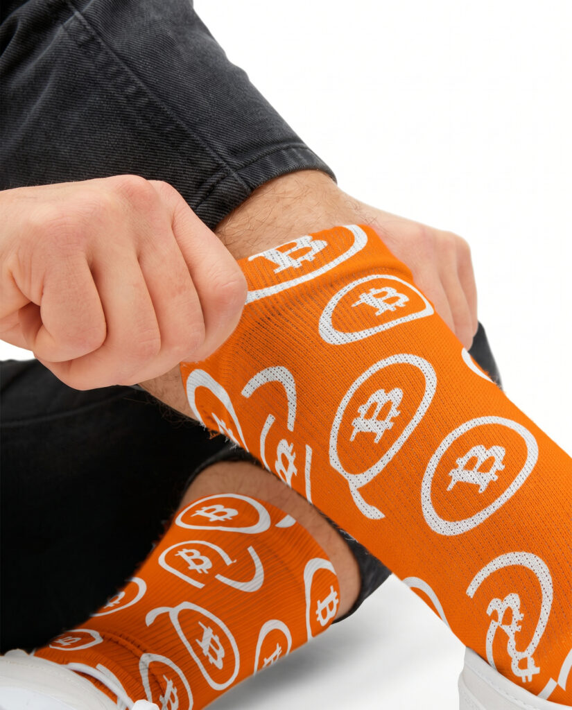 Bitcoin orange socks crypto socks for Bitcoin and Web3 holders