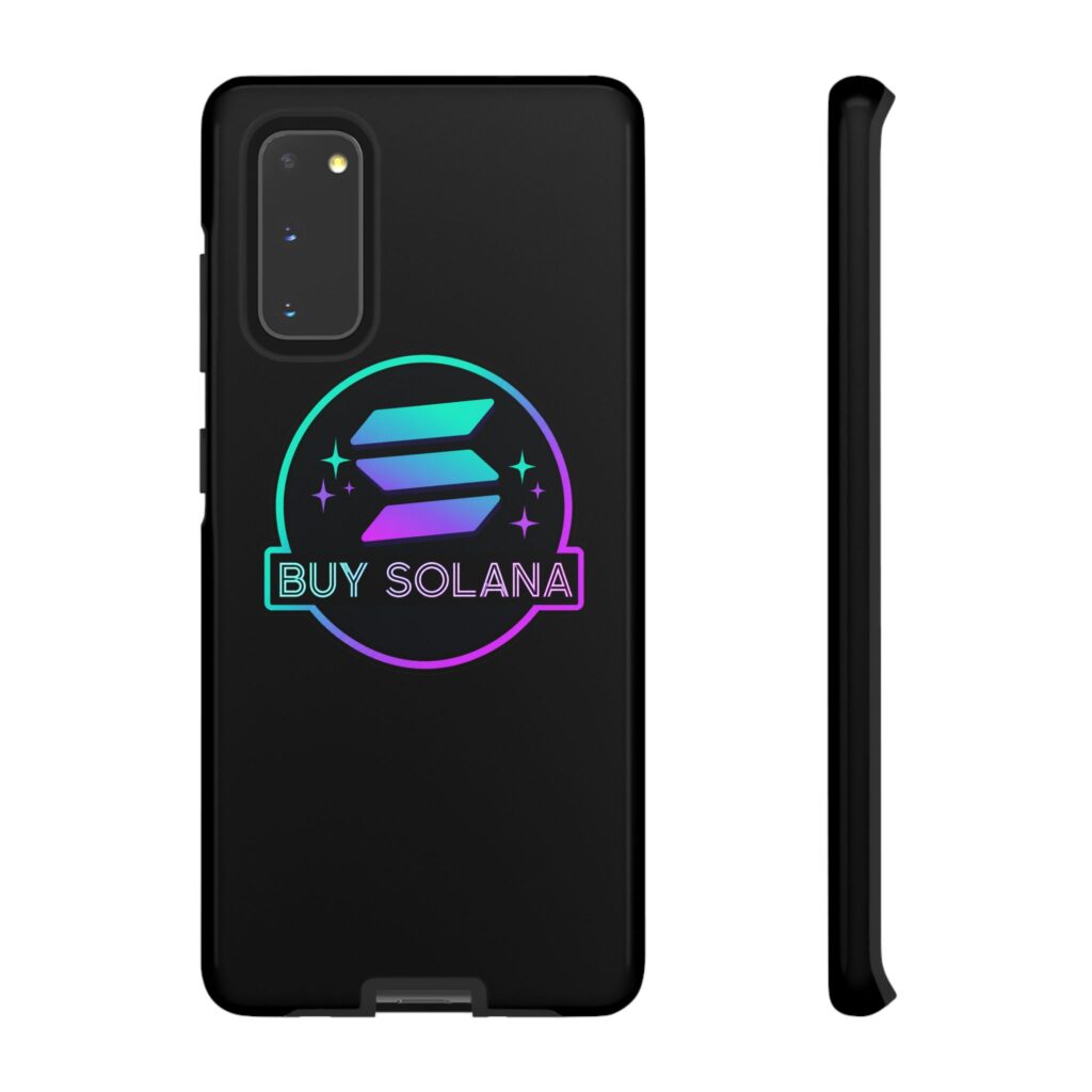 Buy Solana Tough Phone Case — Holographic Crypto Logo Protective Case crypto phone case for iPhone and Samsung