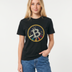 Bitcoin Retro Rocket T‑Shirt — Vintage Crypto Logo Tee crypto t-shirt for Bitcoin and Web3 culture