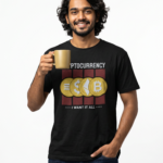 Crypto Coins Graphic Tee — Bitcoin, Litecoin & Ripple Retro Design crypto t-shirt for Bitcoin and Web3 culture