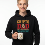 Crypto Dad Hoodie — "Crypto Dad" Retro Graphic Hooded Sweatshirt crypto hoodie for Bitcoin and Web3 streetwear