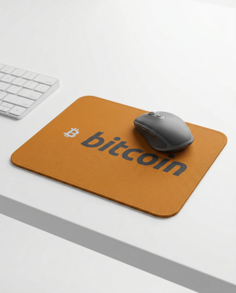 Bitcoin mouse pad crypto gift for traders and Web3 builders