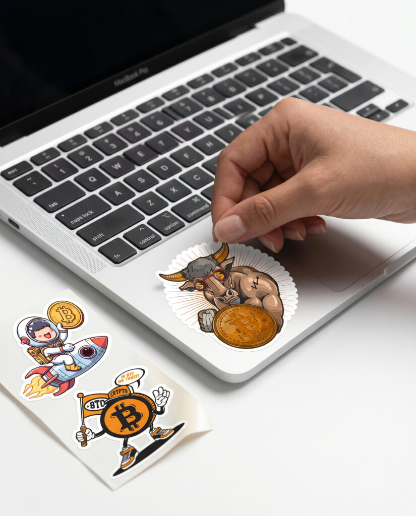 Bitcoin Stickers crypto gift for traders and Web3 builders