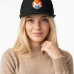Embroidered Flat Bill Cap — Minimal Monero Crypto Logo crypto hat for Bitcoin and Web3 streetwear