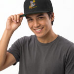 Flat Bill Cap — Embroidered Astronaut 'To The Moon' Snapback crypto hat for Bitcoin and Web3 streetwear