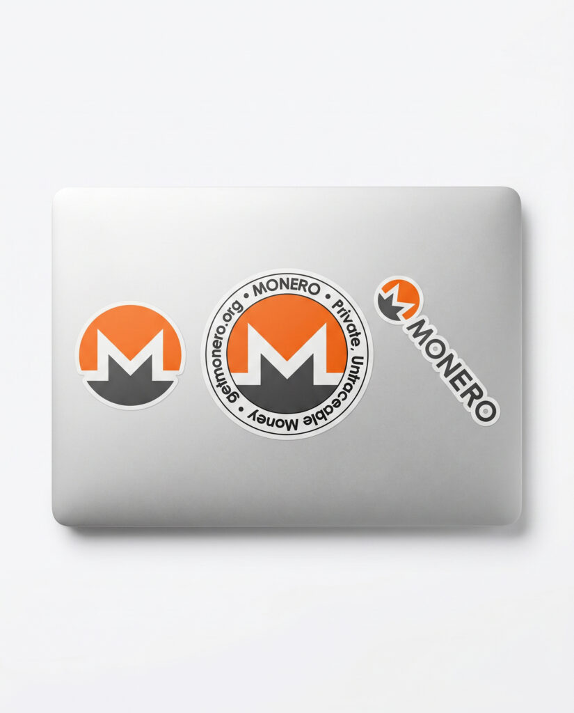 Monero sticker pack crypto gift for traders and Web3 builders