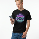 Solana Hundredaire Crypto Tee — Retro Neon 300 Logo T-Shirt crypto t-shirt for Bitcoin and Web3 culture
